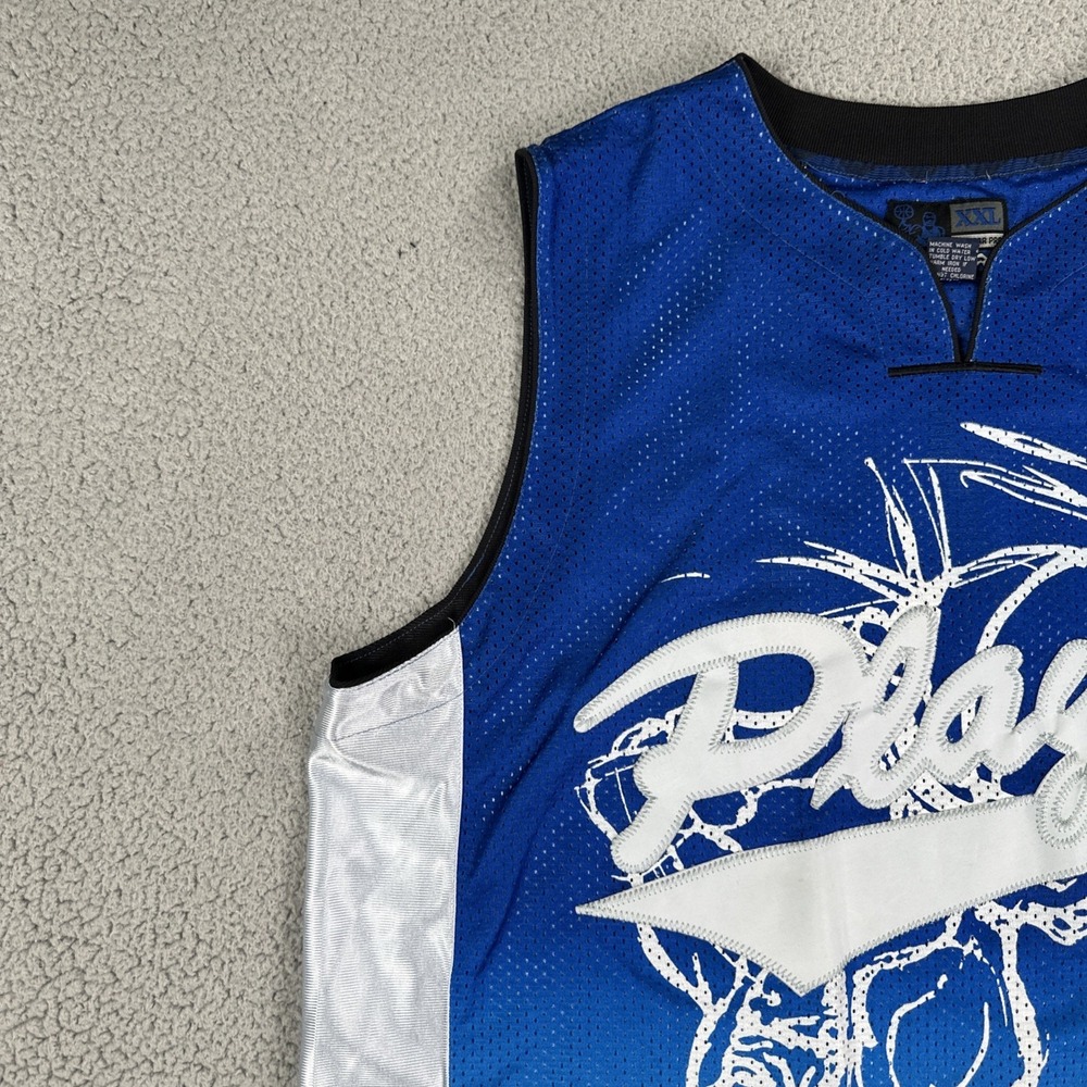VTG Y2K All Star Pro Basketball Jersey Men 2XL Blue Gradient Hip Hop Dazzle - Picture 9 of 16